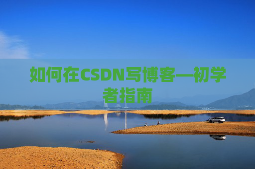 如何在CSDN写博客—初学者指南